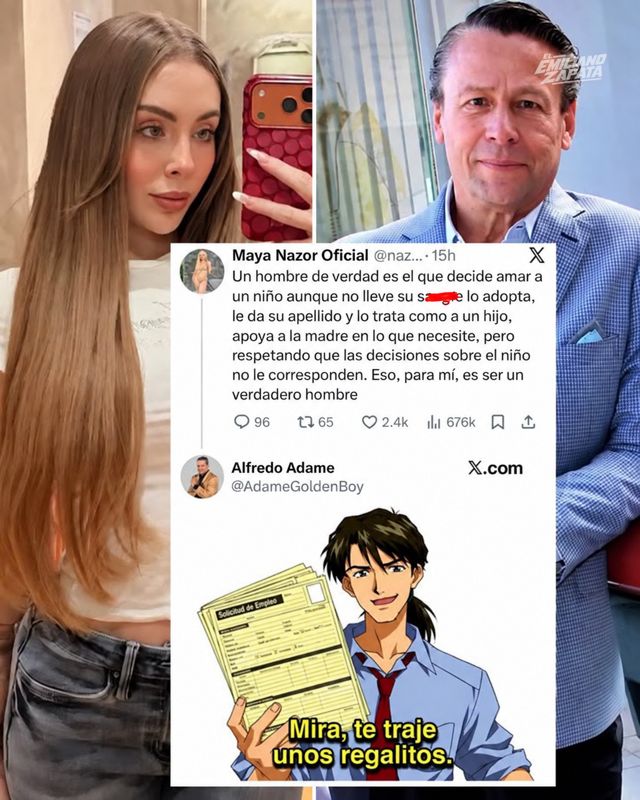 Maya Nazor dijo qué es un 'verdadero hombre' y Alfredo Adame le respondió con un meme